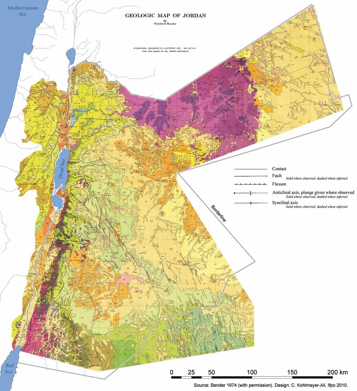 harta e Jordanit gjeologji