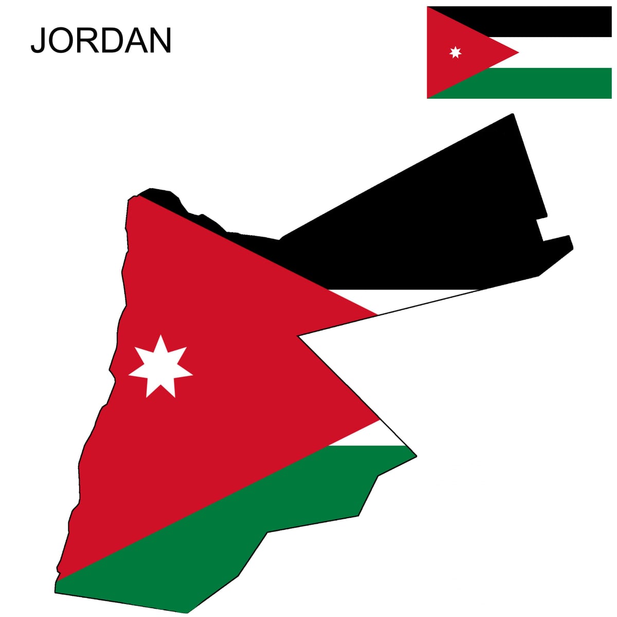 harta e Jordanit harta e flamurit