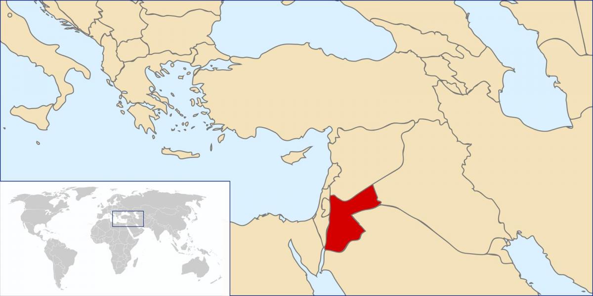 Jordan në hartë të botës