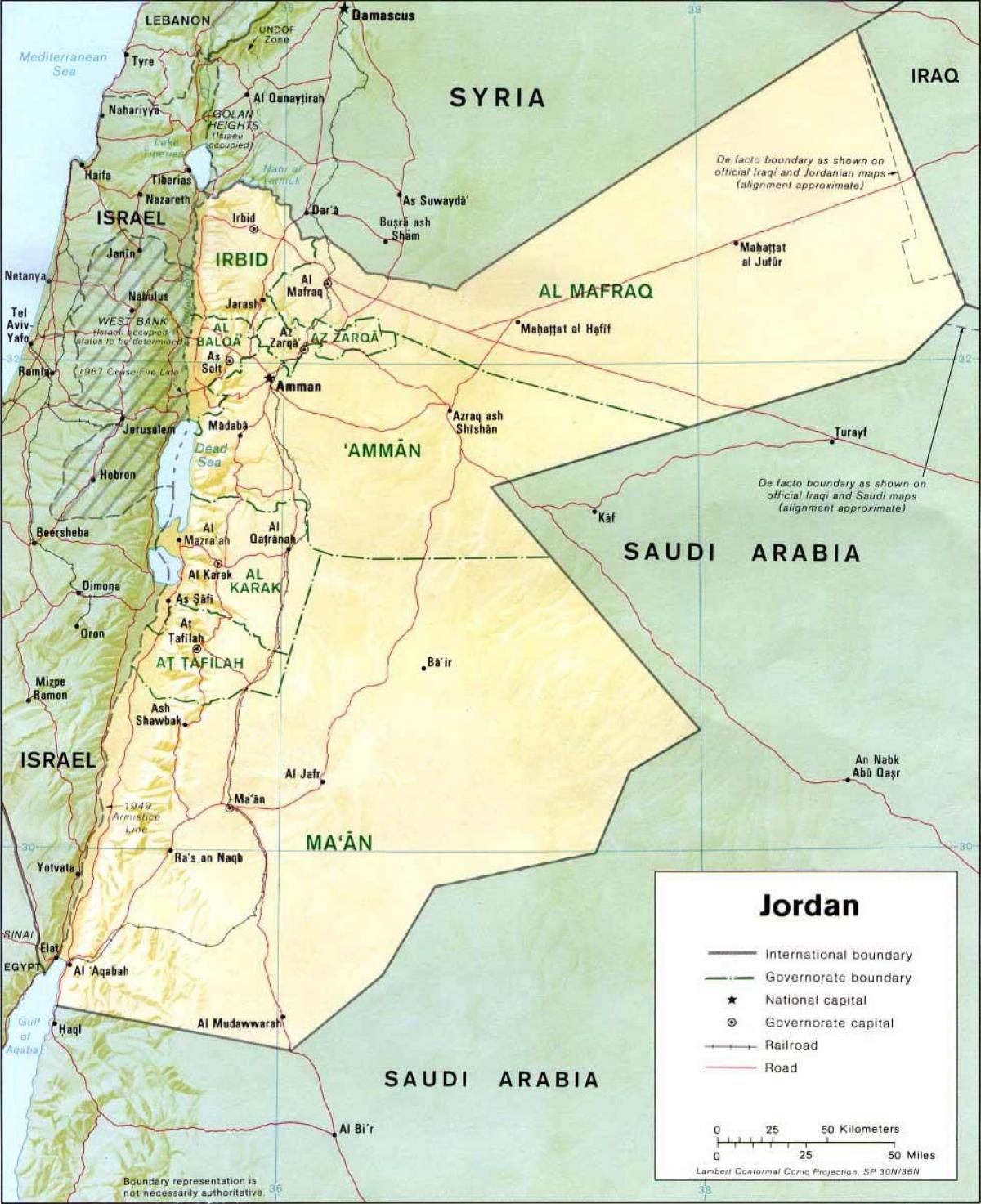 harte e detajuar e Jordanit