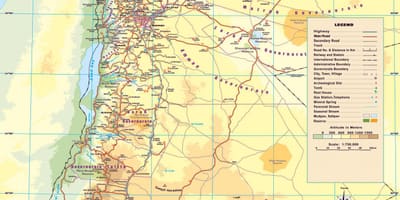 Hartë fizike harta e Jordanit