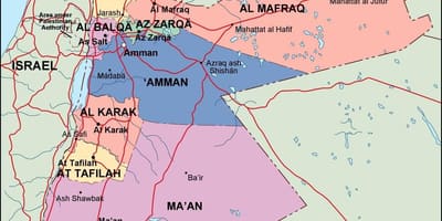 Harta e Jordanit politike