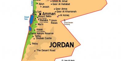 Jordan qytetet hartë