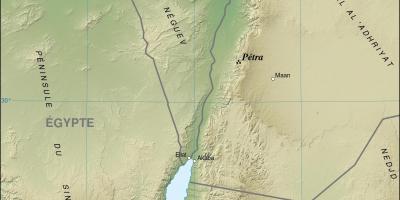 Harta e Jordanit, duke treguar petra